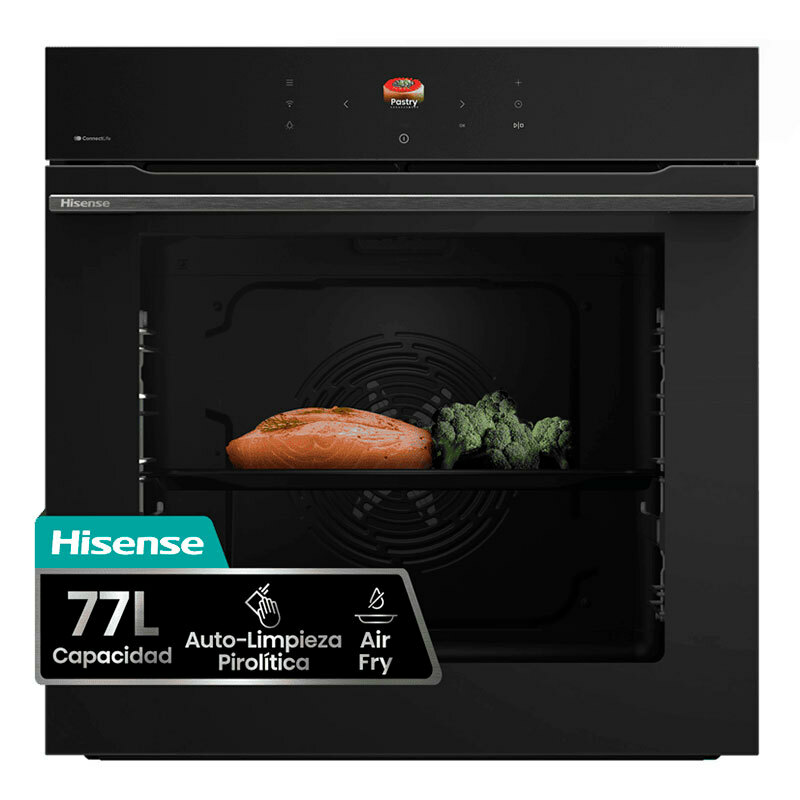 Horno integrable Hisense BI614P8B – 77 L, Pirolítico, WiFi