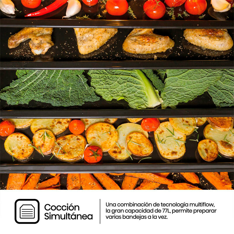 Horno encastrable Hisense BI62216AX – 77 L, limpieza hidrolítica, inox antihuellas