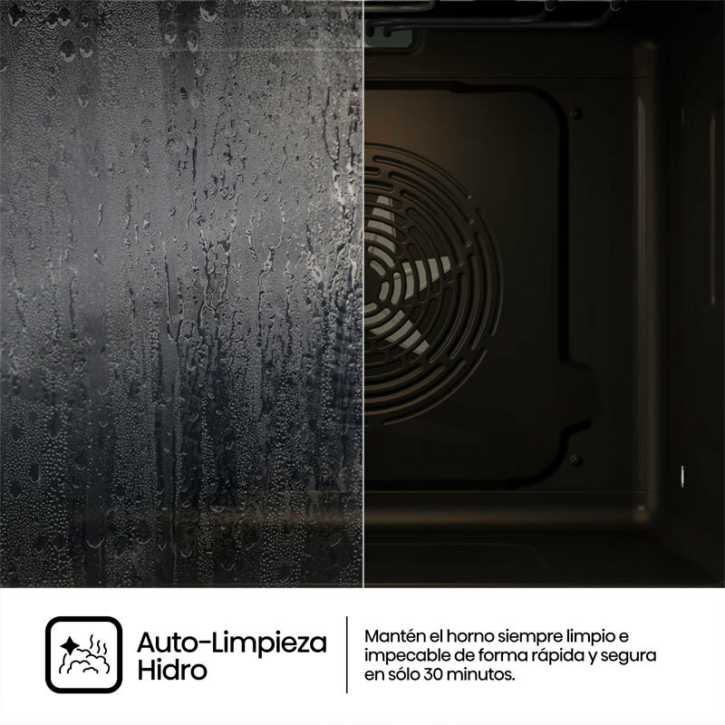 Horno encastrable Hisense BI62216AX – 77 L, limpieza hidrolítica, inox antihuellas