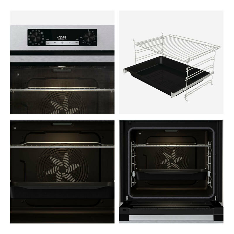 Horno pirolítico integrable Hisense BI64EPXE1SOL – 77 L, A+ eficiencia, Air Fry & Even Bake