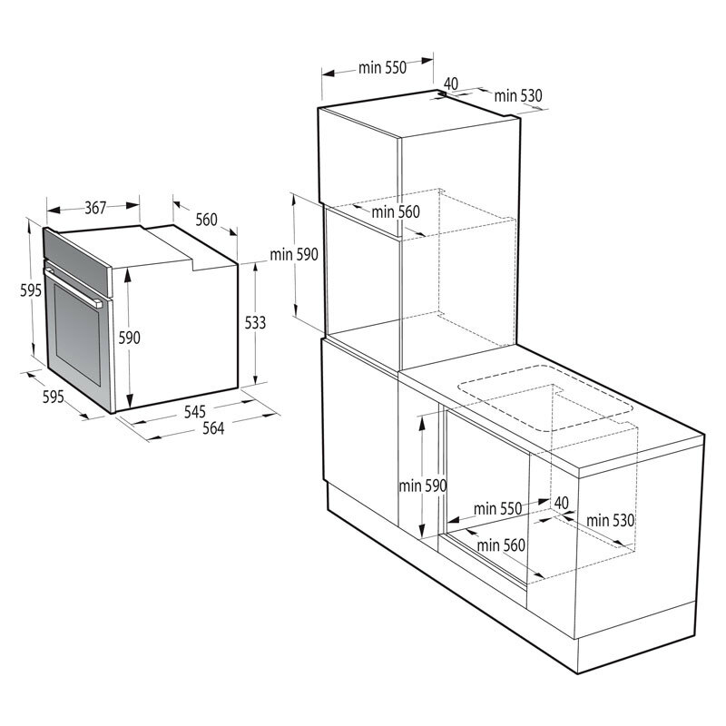 Horno integrable Hisense BSA66334PX – 77 L, Pirolítico+Hidrolítico, Air Fry