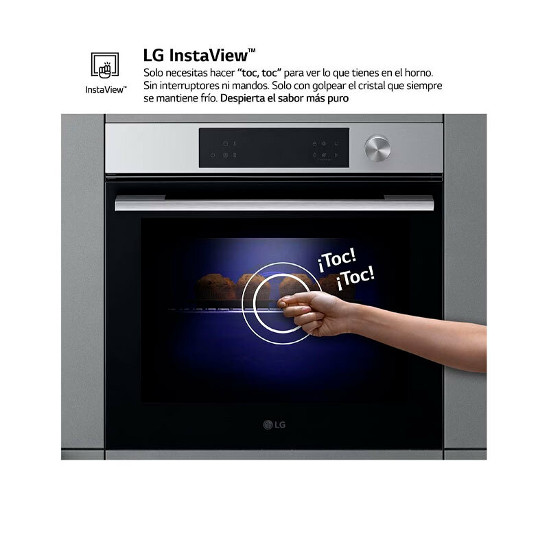 Horno integrable LG WSED7613S – 76 L, Pirolítico, Air Fry