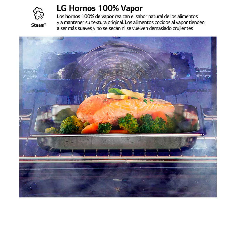Horno empotrable LG WSED7665B – 76 L, A++, Vapor y AirFryer