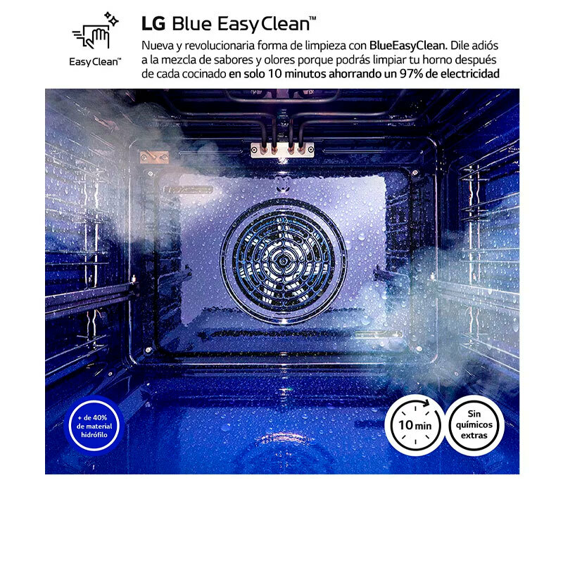 Horno empotrable LG WSED7665B – 76 L, A++, Vapor y AirFryer