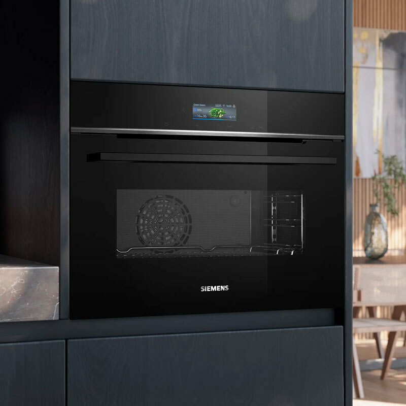 Horno compacto integrable Siemens CB734G1B1 – 47 L, Control táctil, Limpieza hidrolítica