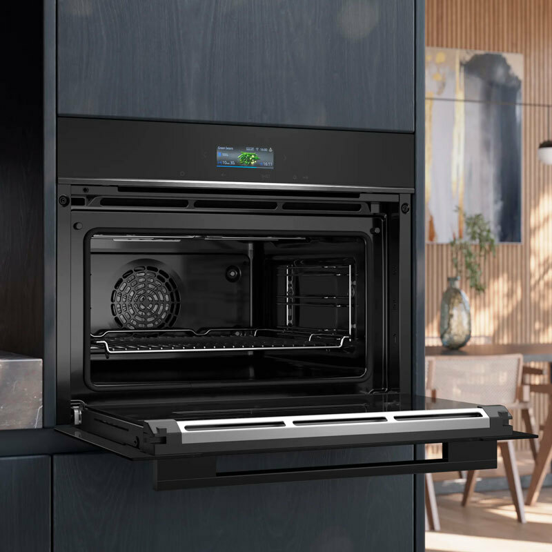 Horno compacto Siemens CB774G1B1 – Integrable, 47 L, Pirolítico