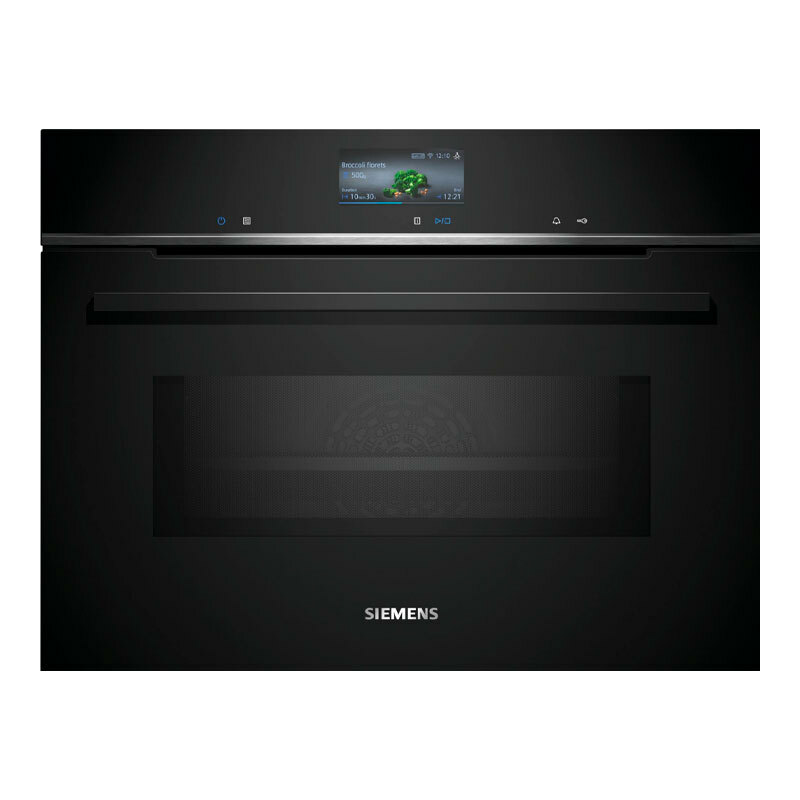 Horno compacto empotrable Siemens CM776GKB1 – 45 L, Microondas y multifunción, Home Connect