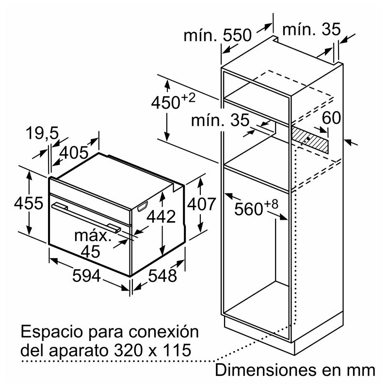 Horno compacto integrable Siemens CS736G1B1 – Cocción 100% vapor, Aire caliente 4D, Home Connect