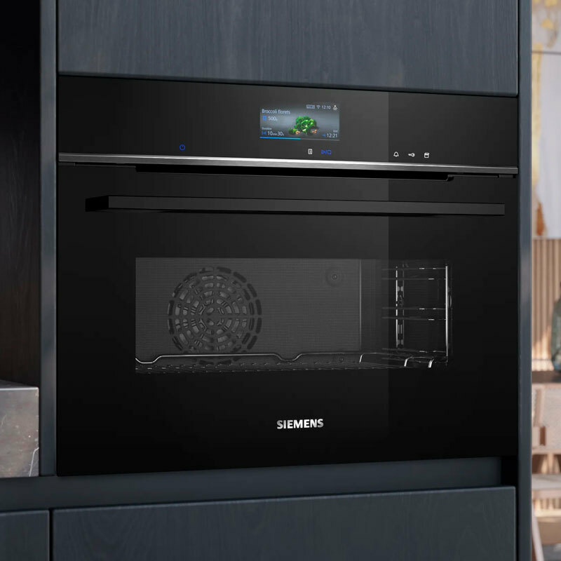Horno compacto integrable Siemens CS736G1B1 – Cocción 100% vapor, Aire caliente 4D, Home Connect