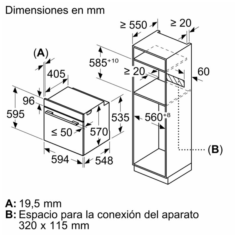 Horno integrable Siemens HB578GFS7 – Pirolítico, AirFry, Wi‑Fi