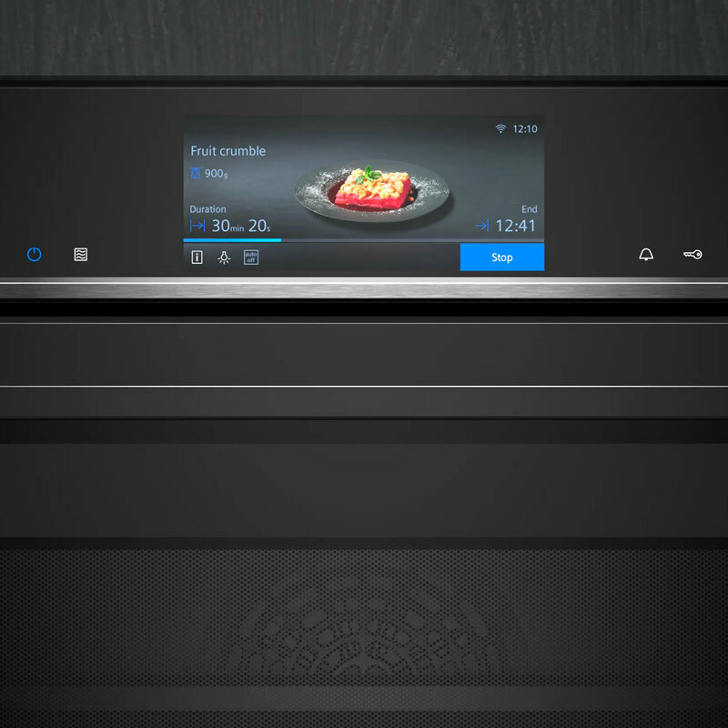 Horno microondas integrable Siemens HM778GMB1 – 67 L, Home Connect, Pirolítico