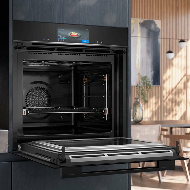 Horno microondas integrable Siemens HM778GMB1 – 67 L, Home Connect, Pirolítico