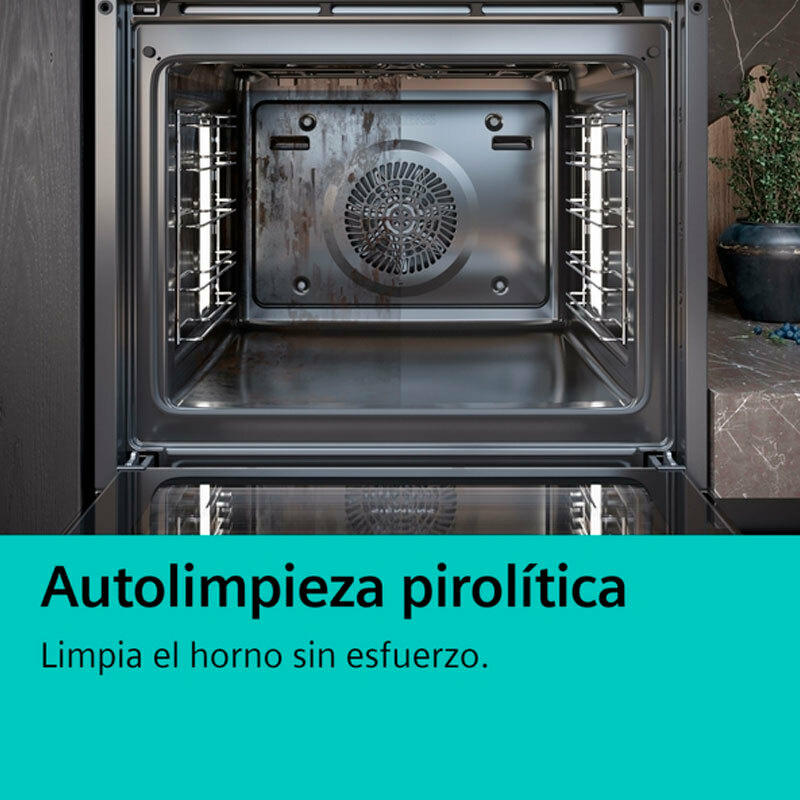 Horno integrable Siemens HQ574AER3 – 71 L, Vapor 100%, Pirolítico