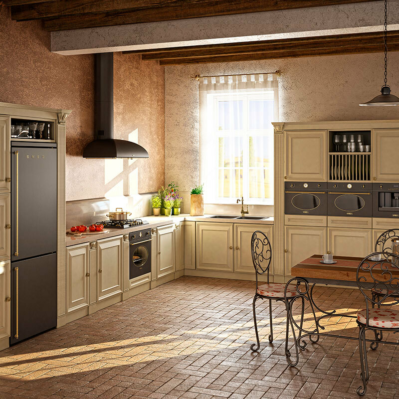 Horno multifunción integrable Smeg SF800AO – 70 L, Clase A, Antracita