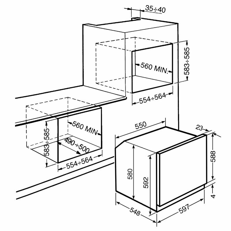 Horno multifunción integrable Smeg SFP750AOPZ – 65 L, Pirolítico, Antracita