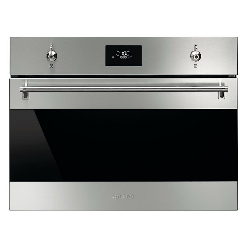 Horno compacto integrable Smeg SO4301M1X – Micro Combi, 40 L, 10 funciones
