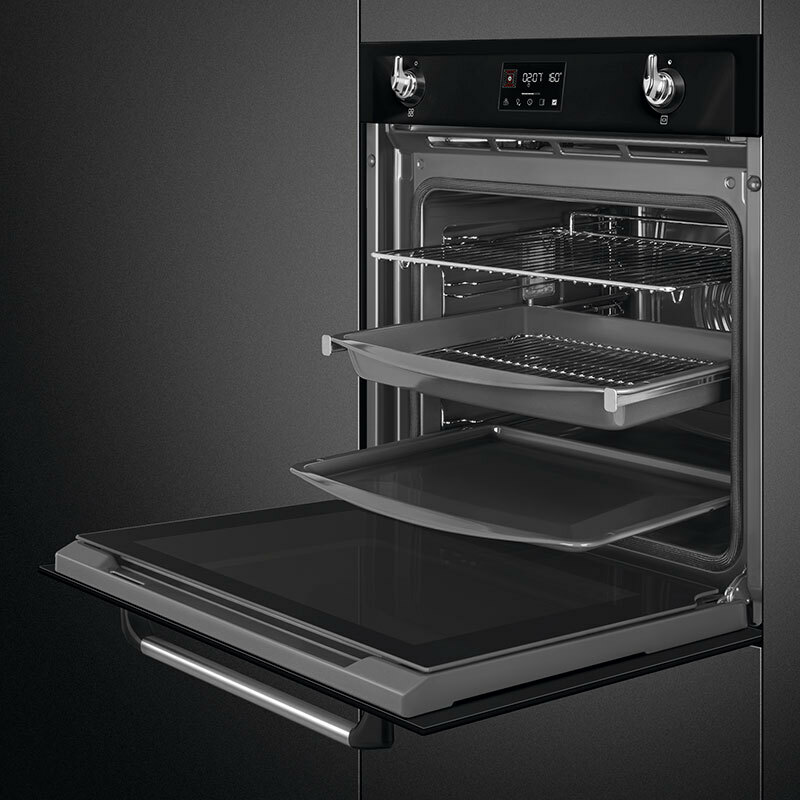 Horno empotrable Smeg SOP6902S2PN – Combi steam, 68 L, Pirolítico