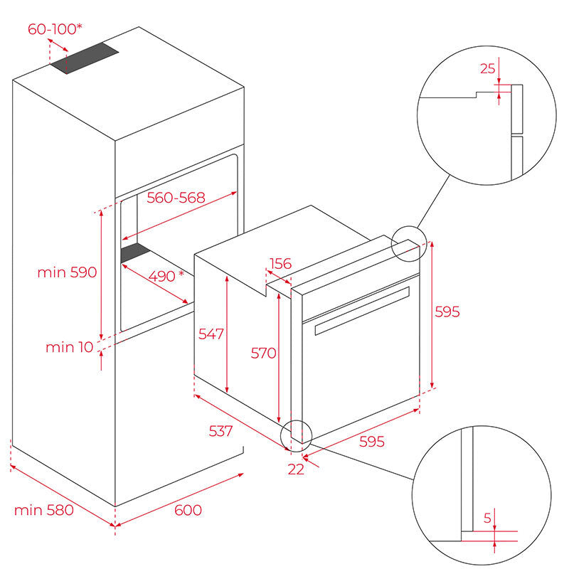 Horno empotrable Teka HCB6526 – 71 L, AirFry, HydroClean ECO