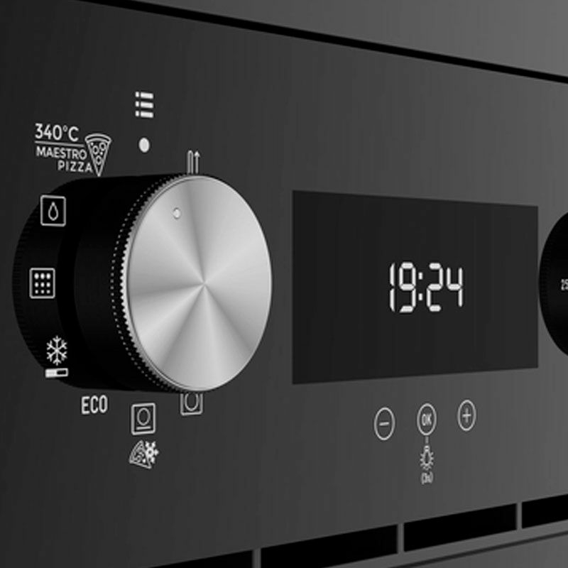 Horno empotrable Teka HLB 8510 P BK – 71 L, Pirolítico + HydroClean, MaestroPizza 340°C