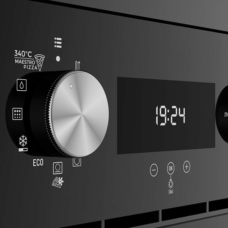 Horno empotrable Teka HLB 8510 P BK – 71 L, Pirolítico + HydroClean, MaestroPizza 340°C