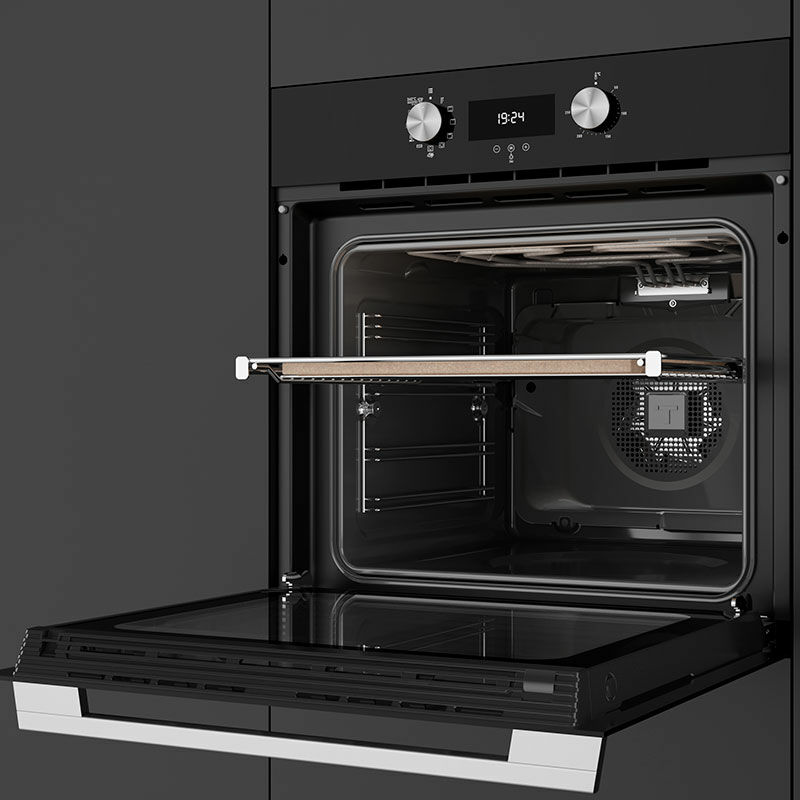 Horno empotrable Teka HLB 8510 P BK – 71 L, Pirolítico + HydroClean, MaestroPizza 340°C