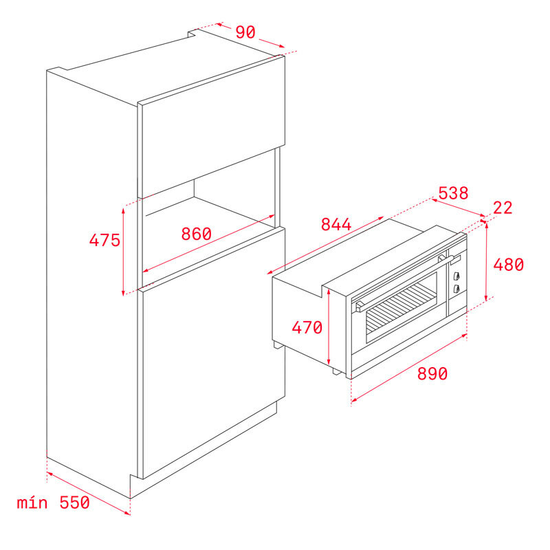 Horno multifunción integrable Teka HLF 940 – 77 L, Clase A, HydroClean PRO