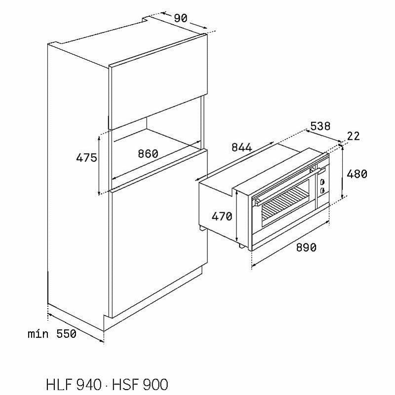 Horno multifunción integrable Teka HSF 900 – 90 cm, 77 L, Inox antihuellas