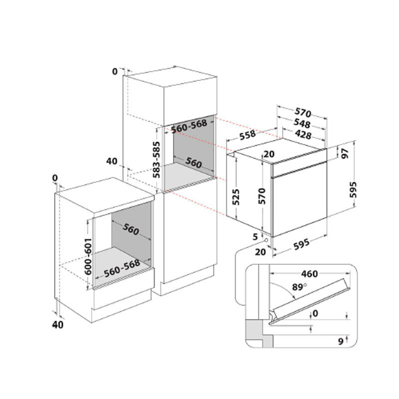 Horno encastrable Whirlpool OMR58RR1X – 71 L, Pirolítico+Hidrolítico, Clase A+
