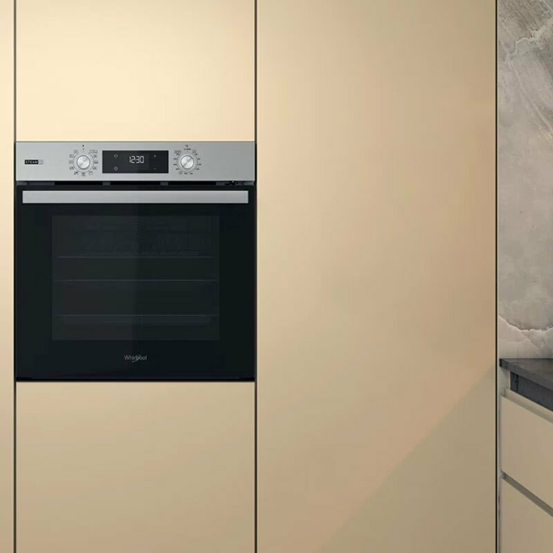 Horno multifunción integrable Whirlpool OMSR58RU1SX – 71 L, Pirolítico+Vapor, Clase A+