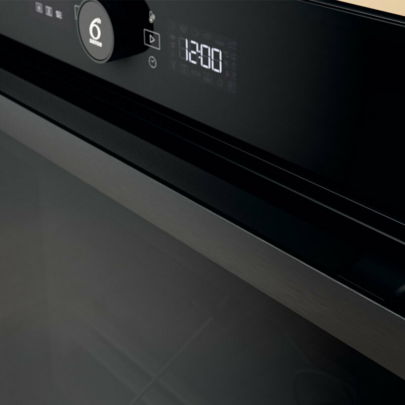Horno empotrable Whirlpool WOI4S8PPM1SB – 73 L, Steam+ y Air Fry, Autolimpieza pirolítica