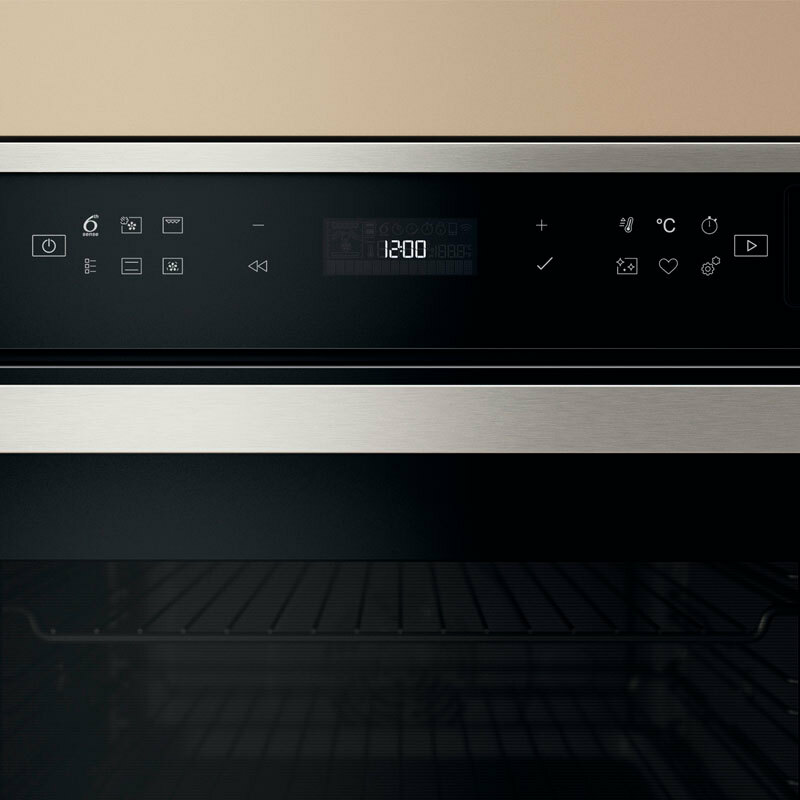 Horno integrable Whirlpool WOI6A8PT1SXA – 73 L, Pirolítico e hidrolítico, SteamSense 3 niveles