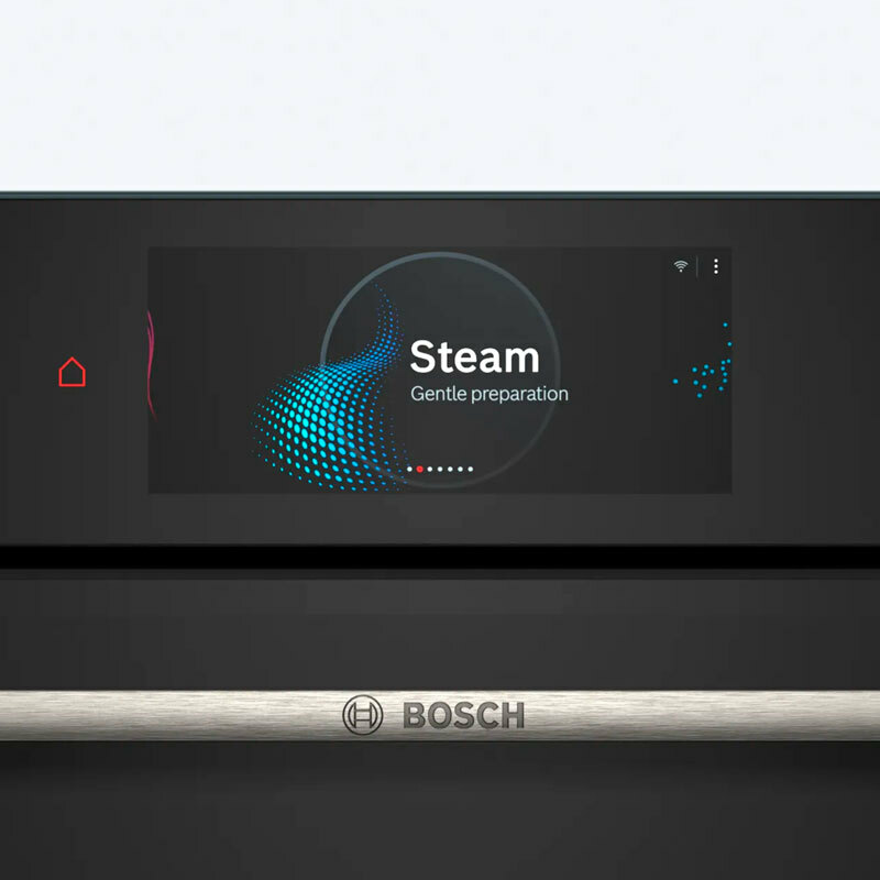 Horno integrable Bosch HRG7784B1 – 71 L, Vapor, Pirolítico
