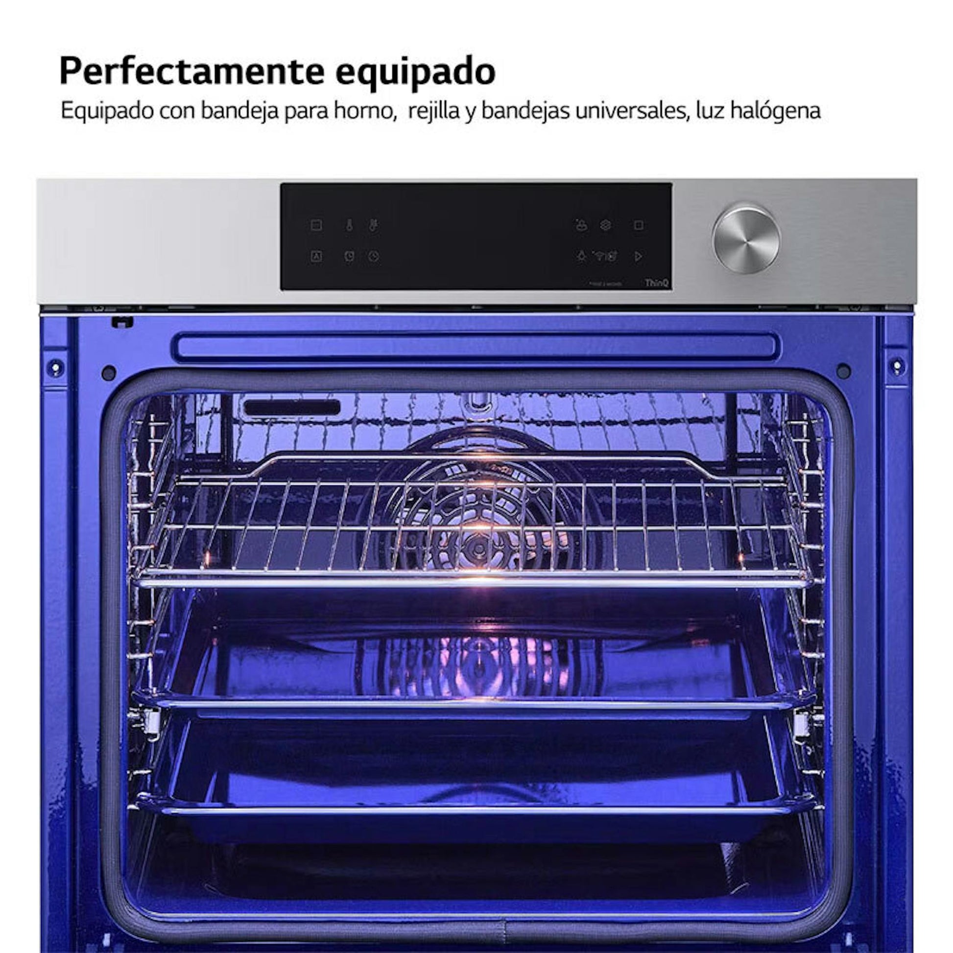 Horno LG WSED7612S inox con interior y panel de control
