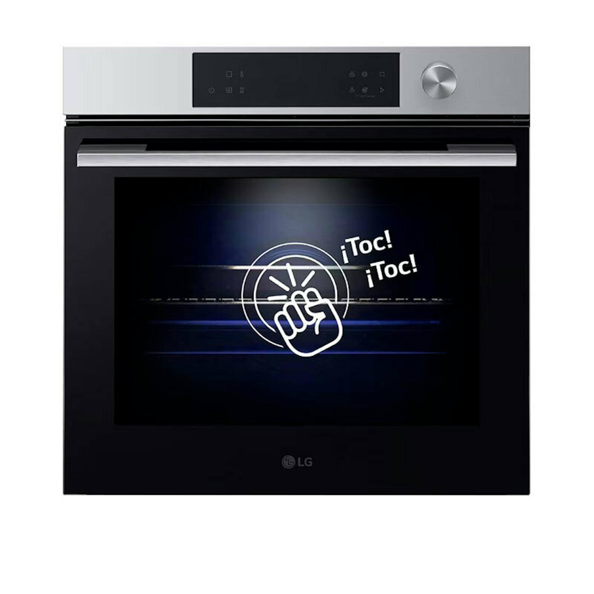 Horno LG WSED7613S inox con panel digital y puerta negra