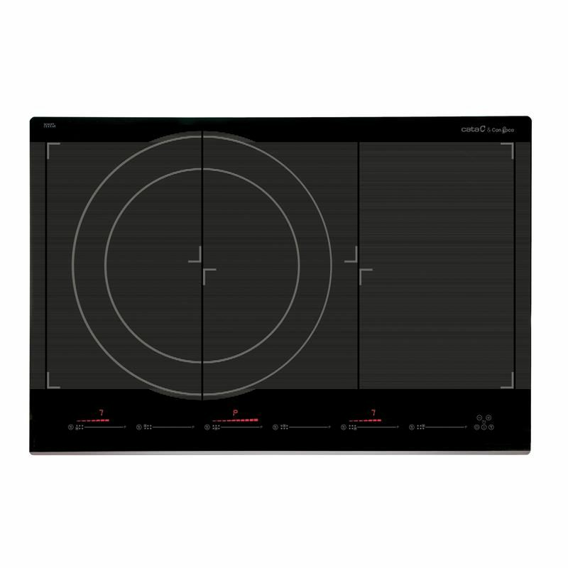 Placa de inducción Cata GIGA750 – 6 zonas modulares, Zona Ø40 cm, Control táctil deslizante