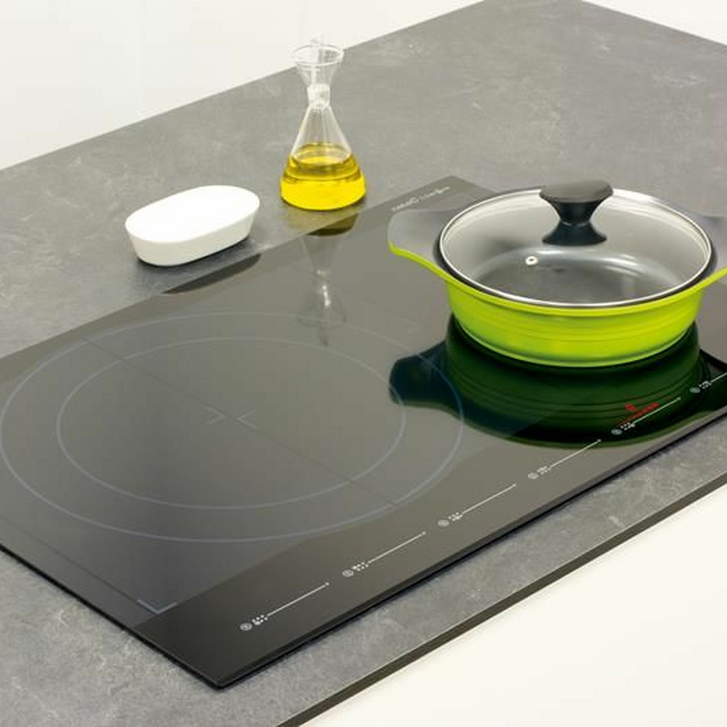 Placa de inducción Cata GIGA750 – 6 zonas modulares, Zona Ø40 cm, Control táctil deslizante