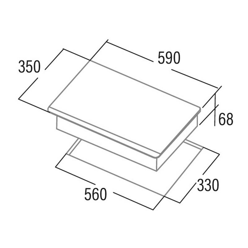Placa de inducción Cata IB 2 PLUS BK – 60 cm, 2 zonas con Booster, 3.700 W