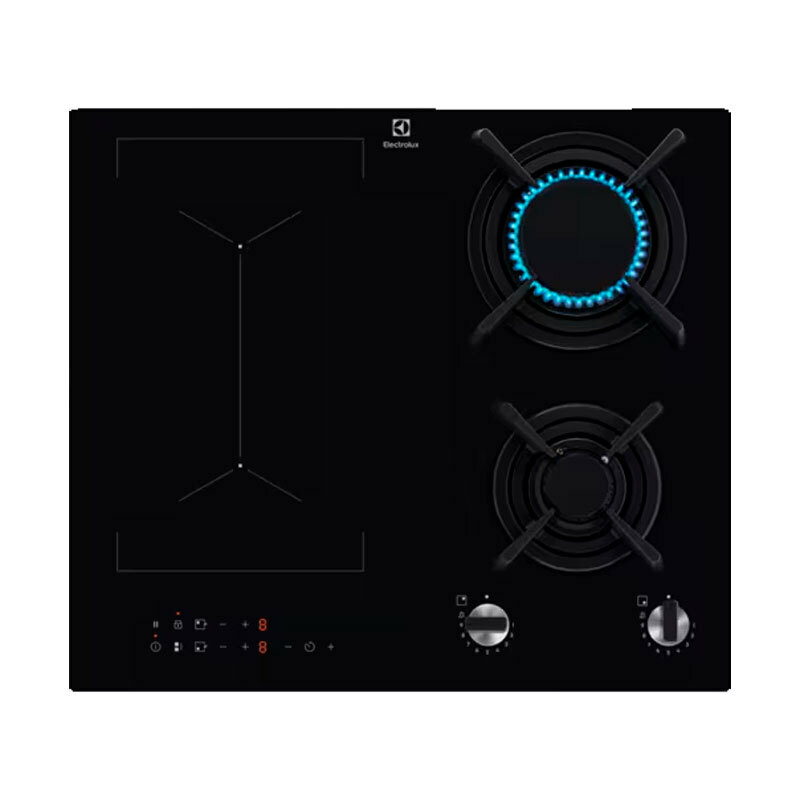 Placa mixta 60 cm Electrolux KDI641723K – 2 inducción + 2 gas, PowerBoost, Bloqueo infantil