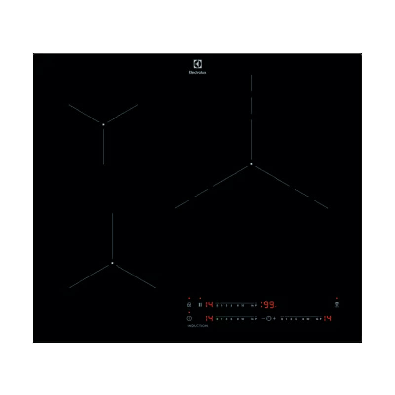 Placa de inducción Electrolux LIT6340CK – Zona triple XL 32 cm, PowerBoost 3,6 kW, Cristal negro sin marco