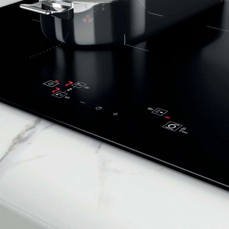 Placa de inducción Whirlpool WB Q4860 NE – 3 zonas, zona gigante 30 cm, Power Management 7.200 W