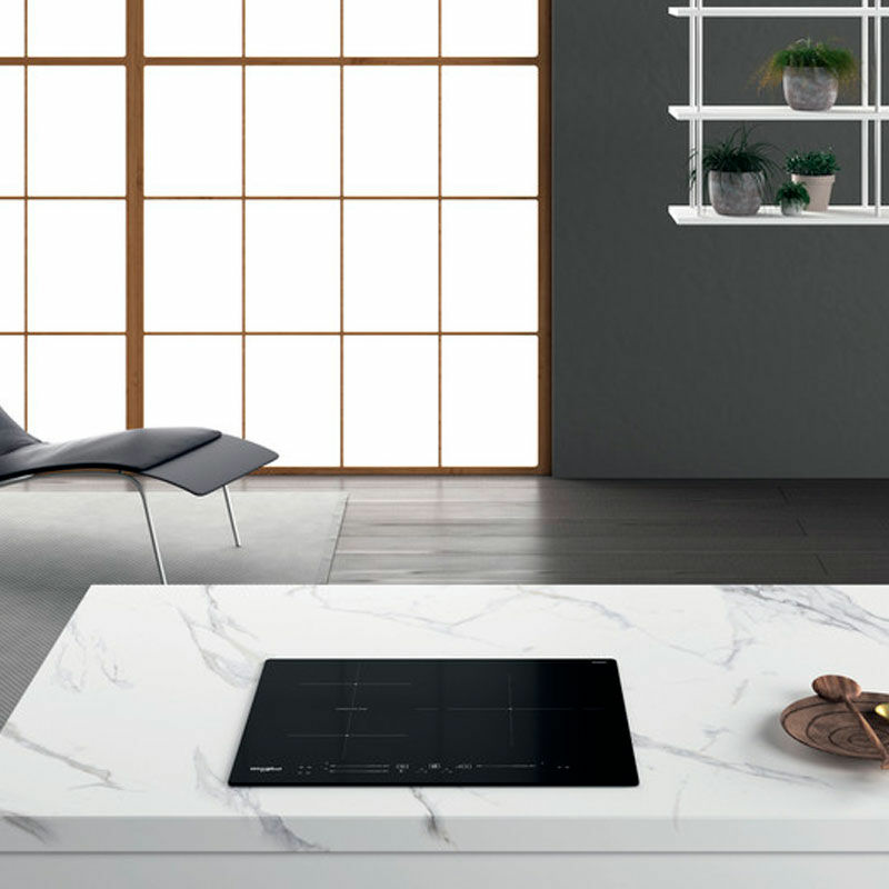 Placa de inducción Whirlpool WBS5560NE – 3 zonas (30 cm), 7200 W, Control táctil