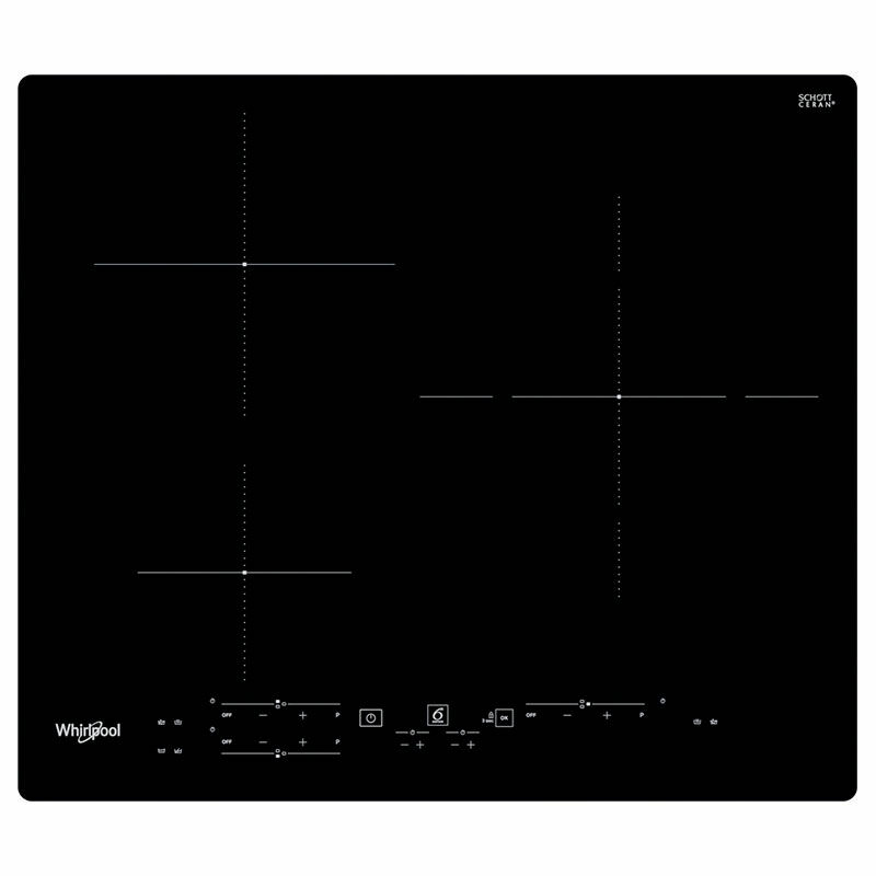 Placa de inducción Whirlpool WSB4760NE – 3 zonas, 7.200 W, Control táctil