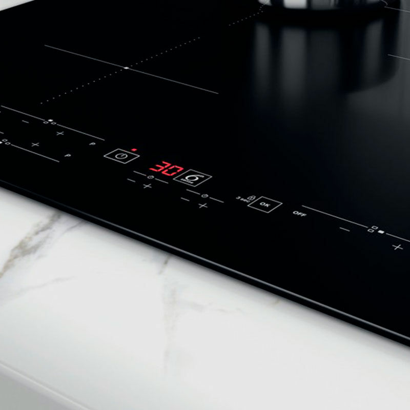 Placa de inducción Whirlpool WSB4760NE – 3 zonas, 7.200 W, Control táctil