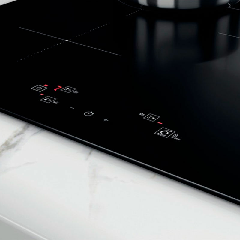 Placa de inducción Whirlpool WSQ5760NE – 59 cm, Zona 28 cm Booster, 7.200 W