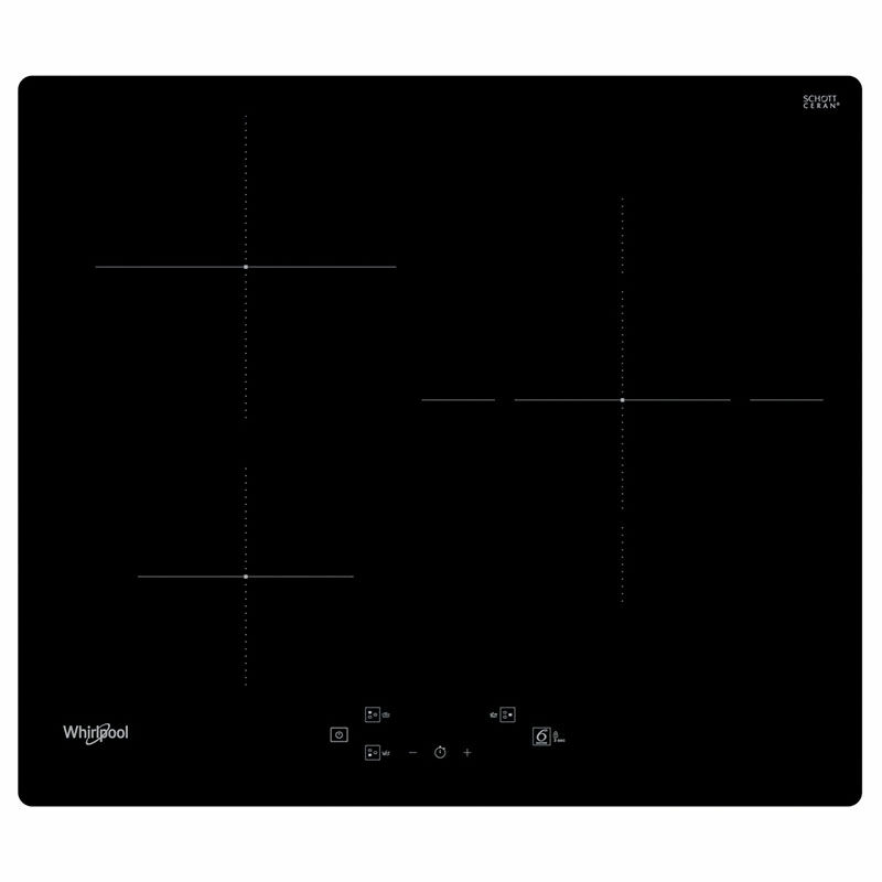 Placa de inducción Whirlpool WSQ5760NE – 59 cm, Zona 28 cm Booster, 7.200 W