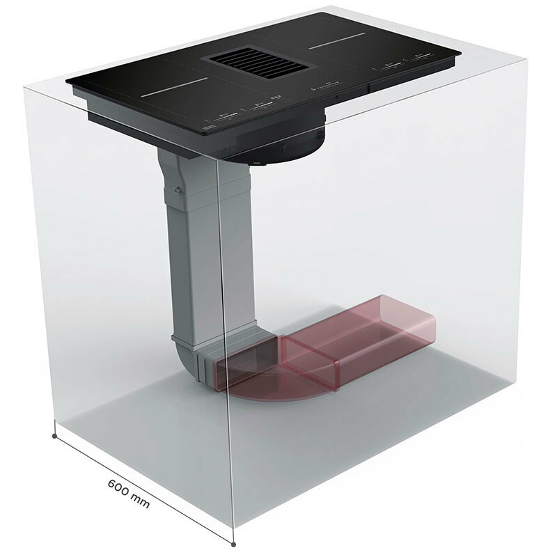 Placa de inducción con campana integrada Mepamsa Indu Pro – 700 m³/h, A++, cristal negro