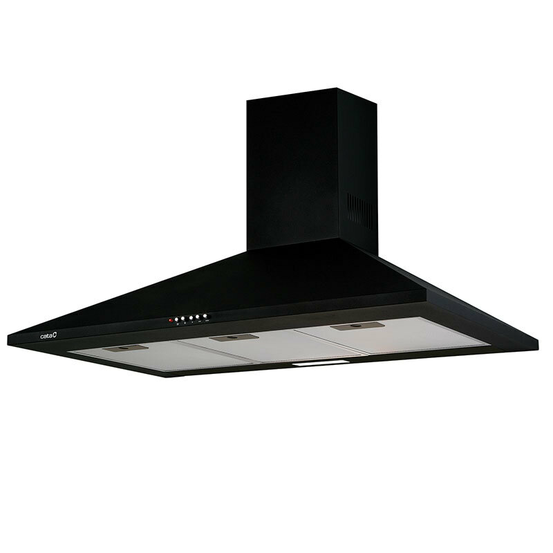 Campana decorativa de pared Cata OMEGA900BK/L – 90 cm, 645 m³/h, LED