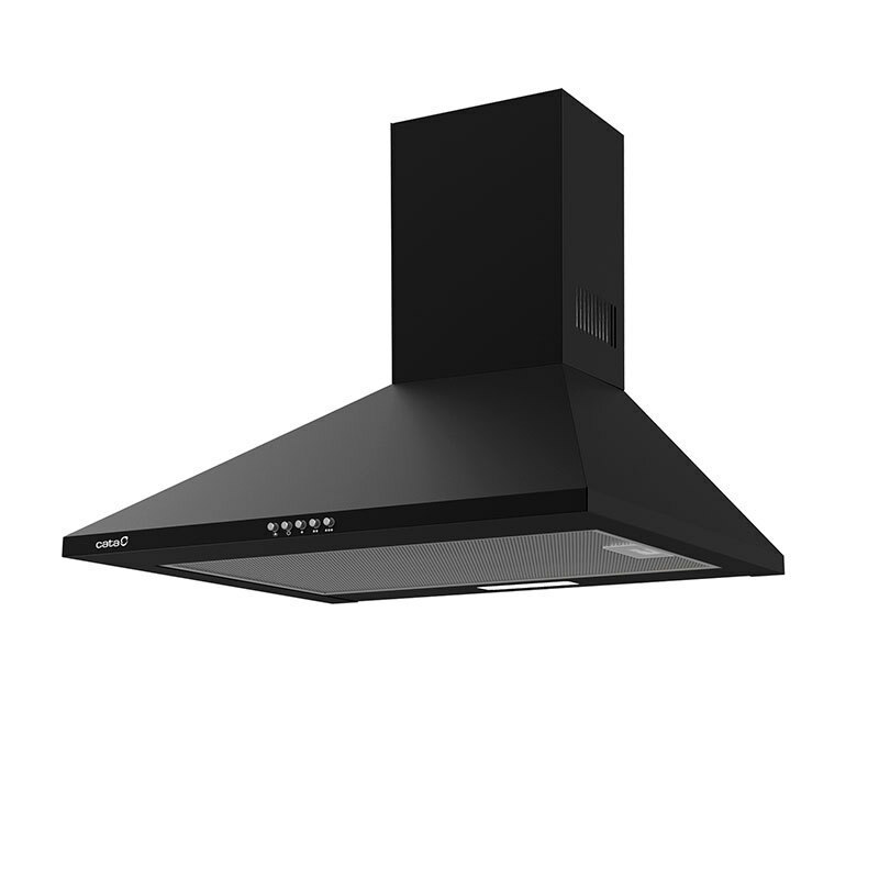 Campana decorativa de pared CATA OMEGA 600 BK – 645 m³/h, LED, filtros aluminio lavables