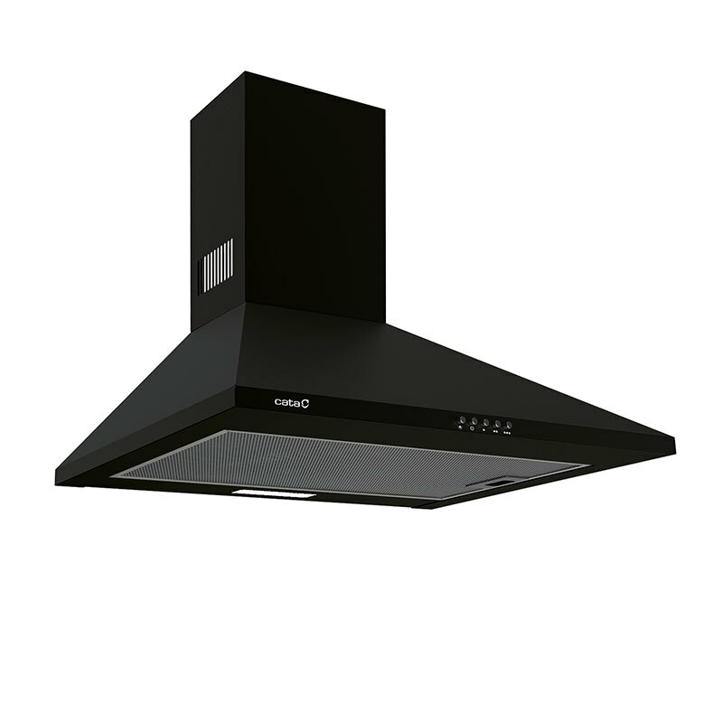 Campana decorativa de pared CATA OMEGA 600 BK – 645 m³/h, LED, filtros aluminio lavables