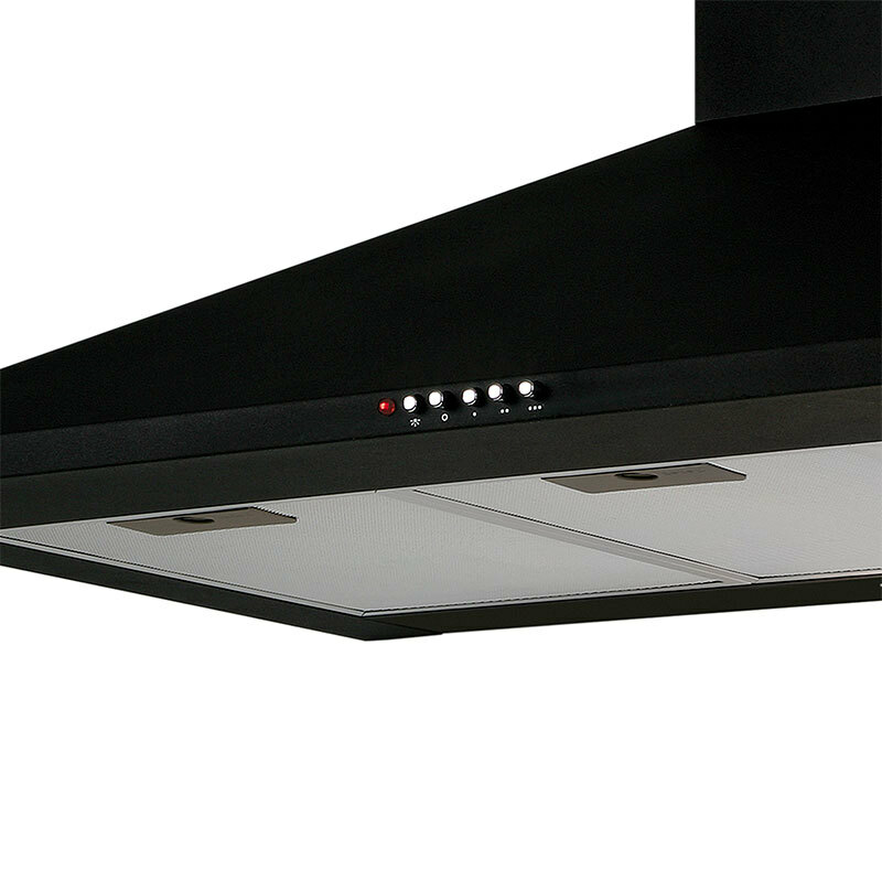 Campana decorativa de pared Cata OMEGA900BK/L – 90 cm, 645 m³/h, LED